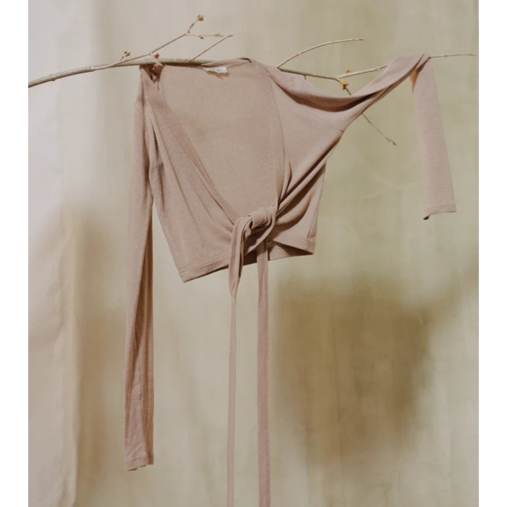 OZMA of California silk noil dance wrap top